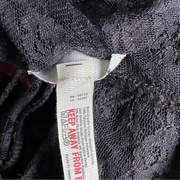 Intimately Free People‎ Lace Bodysuit Sz Small Floral with Coverup Sexy feminine - Picture 6 of 15